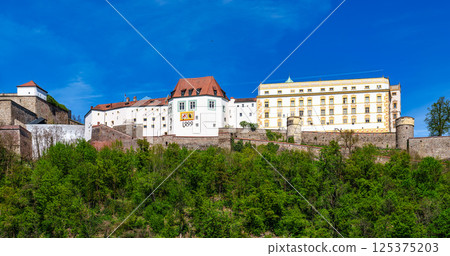 Veste Oberhaus in Passau, Germany, a fortress founded in 1219 and the stronghold of the Bishop of Passau Veste Oberhaus in Passau, Germany, a fortress founded in 1219 and the stronghold of the Bishop of Passau 125375203