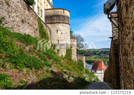 Veste Oberhaus in Passau, Germany, a fortress founded in 1219 and the stronghold of the Bishop of Passau Veste Oberhaus in Passau, Germany, a fortress founded in 1219 and the stronghold of the Bishop of Passau 125375219