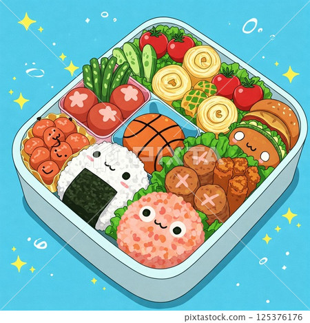 Lunch box for athletic meet 125376176