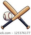 棒球球和球棒 125376177