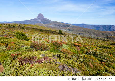 Barn Bluff Morning View in Tasmania Australia Barn Bluff Morning View in Tasmania Australia 125376467