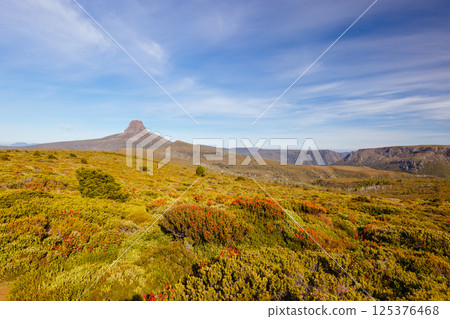 Barn Bluff Morning View in Tasmania Australia Barn Bluff Morning View in Tasmania Australia 125376468