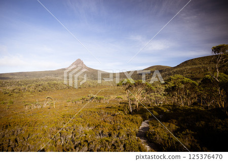 Barn Bluff Morning View in Tasmania Australia Barn Bluff Morning View in Tasmania Australia 125376470