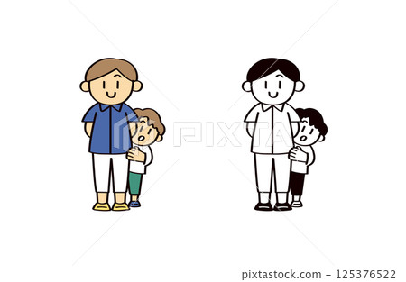 Siblings illustration set 125376522