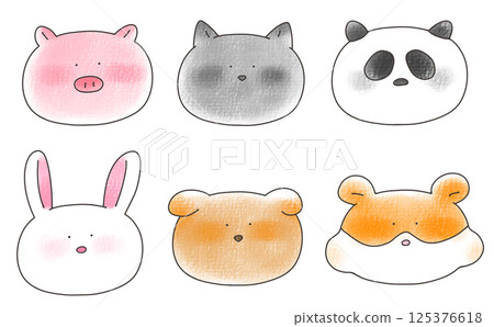 寬鬆簡單的動物圖示設定2模擬風格 寬鬆簡單的動物圖示設定2模擬風格 125376618