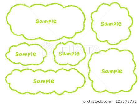 手繪蠟筆框套裝，形狀粗糙 125376752