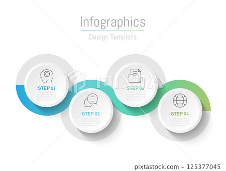 Infographic 4 options design elements for your business data. Vector Illustration. Infographic 4 options design elements for your business data. Vector Illustration. 125377045