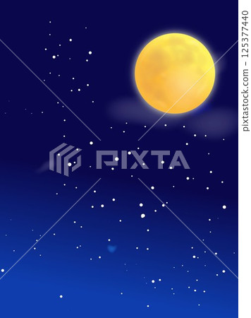 漂浮在夜空的滿月 125377440