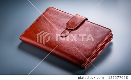 A leather folder that stands out in ice grey 125377638