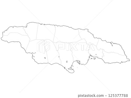 牙買加空白地圖 125377788