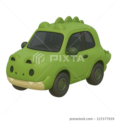帶有鱷魚圖案的可愛汽車 125377839