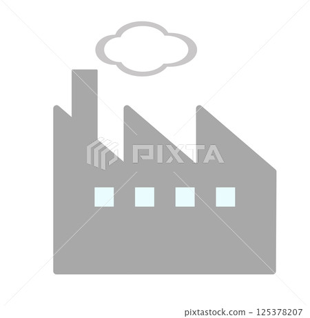 Simple factory icon Simple factory icon 125378207