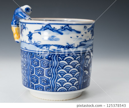 茶道用具、工藝品、青花瓷、吉祥、一貫、火燒、左側 茶道用具、工藝品、青花瓷、吉祥、一貫、火燒、左側 125378543
