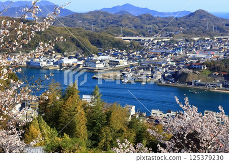 【廣島縣】春天櫻花盛開時從千光寺眺望尾道的街道 【廣島縣】春天櫻花盛開時從千光寺眺望尾道的街道 125379230