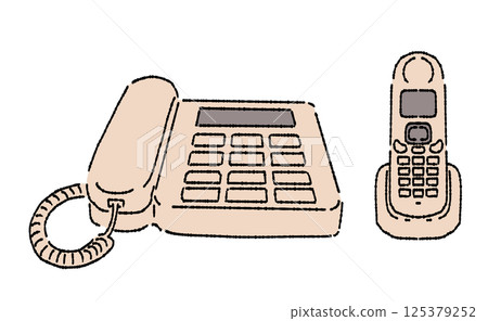 簡單的電話插圖 125379252
