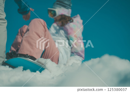 滑雪板 男人和女人 男女 125380037