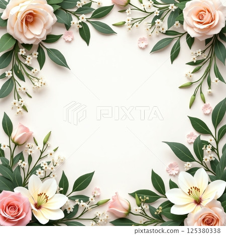 用鮮花覆蓋的背景材料 125380338