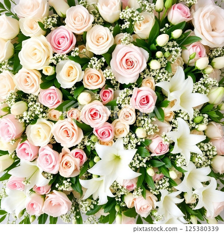 用鮮花覆蓋的背景材料 125380339