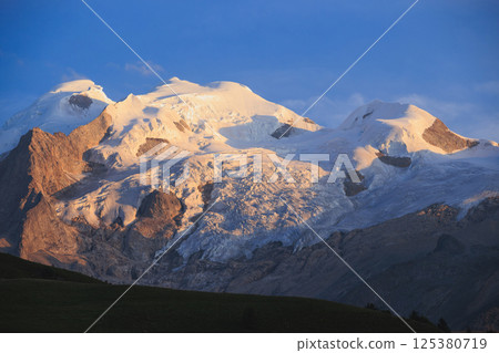 High altitude glacier and snow capped mountain in Sichuan, China High altitude glacier and snow capped mountain in Sichuan, China 125380719