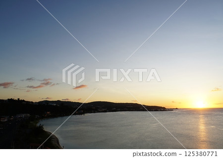 關島杜夢灣美麗的夜景 關島杜夢灣美麗的夜景 125380771