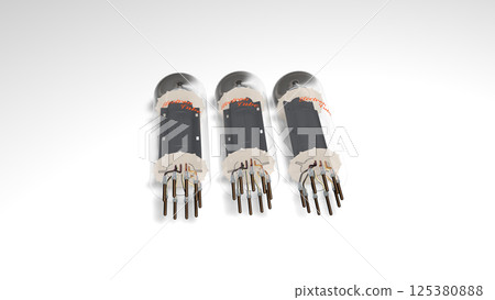 Retro vacuum tubes known as miniature tubes 125380888