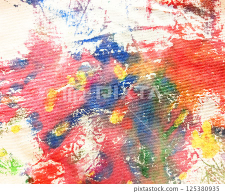 Paint trails on canvas and paper towels 8 125380935