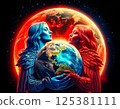 Two contrasting angels trying to protect the Earth 125381111