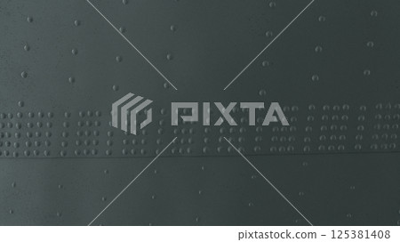 Abstract background made of metal cladding with rivets. 125381408