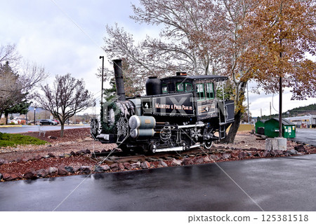 Pikes Peak steam locomotive on display at Williams Station Pikes Peak steam locomotive on display at Williams Station 125381518