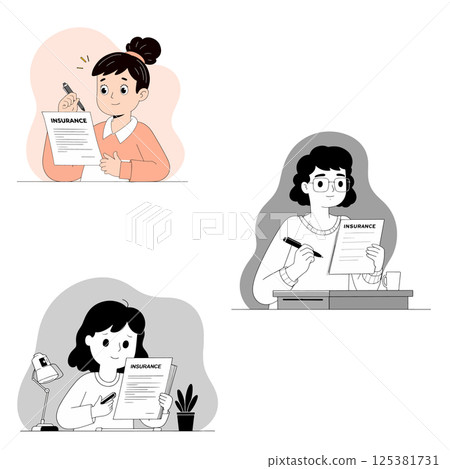 People Reviewing Insurance Documents People Reviewing Insurance Documents 125381731