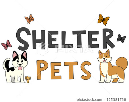 Shelter Pets Illustration Shelter Pets Illustration 125381736