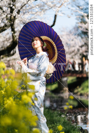 Middle-aged travel: Spring kimono and sightseeing in Koedo 125381884