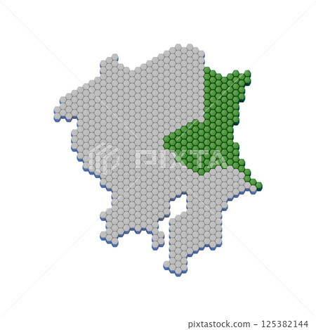 Honeycomb structure of Ibaraki prefecture map Honeycomb structure of Ibaraki prefecture map 125382144