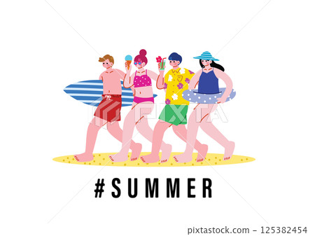 男人和女人享受夏天 男人和女人享受夏天 125382454