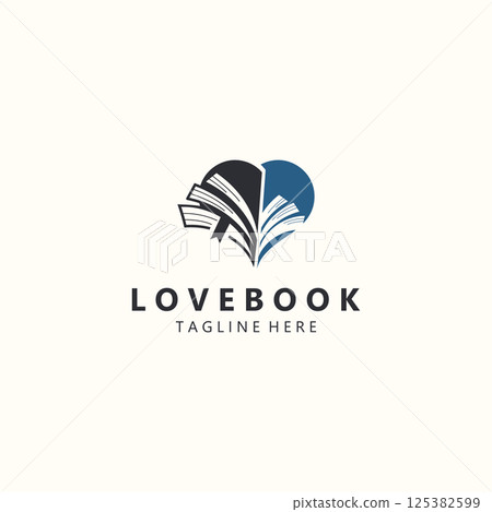 Love combines Book logo shape Symbol Design Template Style illustration vector Love combines Book logo shape Symbol Design Template Style illustration vector 125382599