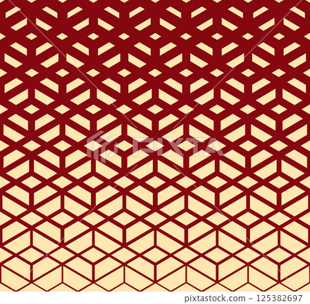 Abstract geometric pattern. Vector background. Golden and red ornament. Graphic modern pattern. Simple lattice graphic design Abstract geometric pattern. Vector background. Golden and red ornament. Graphic modern pattern. Simple lattice graphic design 125382697