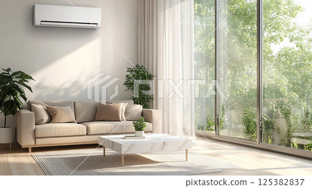 A room with air conditioning A room with air conditioning 125382837