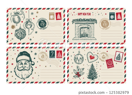 christmas, card, vector 125382979