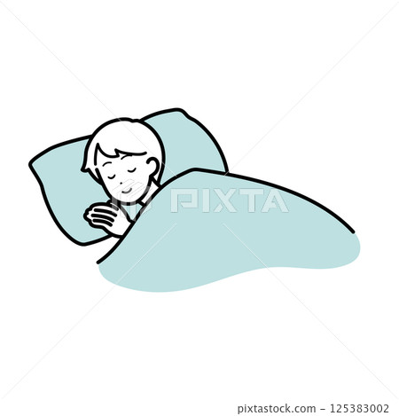 睡眠,良好睡眠,生活方式,男性插畫 睡眠,良好睡眠,生活方式,男性插畫 125383002
