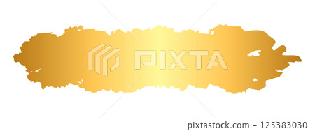 Hand-drawn gold horizontal line illustration 125383030