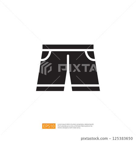 Stylized Graphic Representation of Casual Shorts Icon Suitable for Fashion and Apparel Themes in Summer or Outdoor Contexts Stylized Graphic Representation of Casual Shorts Icon Suitable for Fashion and Apparel Themes in Summer or Outdoor Contexts 125383650