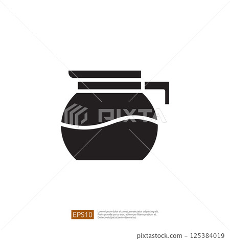 Black Coffee Pot Icon in Minimalist Style Perfect for Caf? or Kitchen Use Illustrating Beverage Culture and Morning Routines Black Coffee Pot Icon in Minimalist Style Perfect for Caf? or Kitchen Use Illustrating Beverage Culture and Morning Routines 125384019