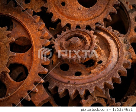 生鏽的齒輪（AI 產生的圖像） 125384651