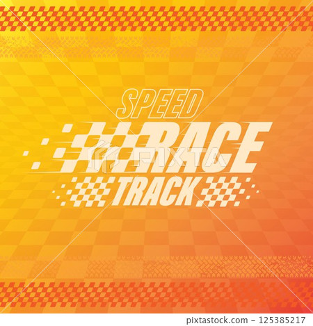 Tire track grunge orange design 125385217