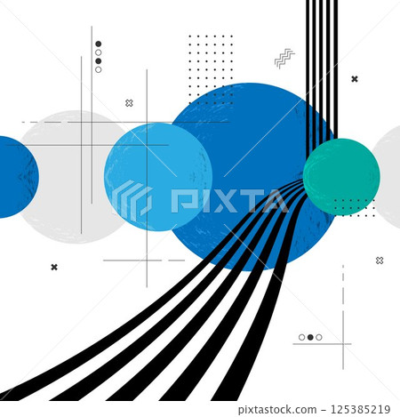 Abstract geometric circle lines design 125385219