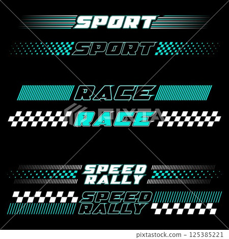 Bold text decals blue set 125385221