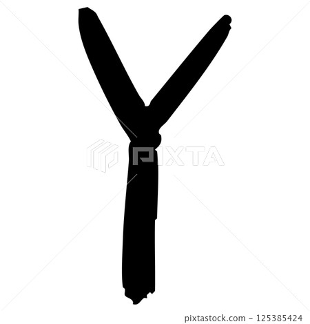 手繪字母 Y 插圖 手繪字母 Y 插圖 125385424
