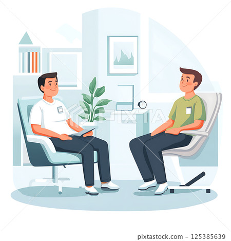 Before and after therapy outcome infographic 125385639