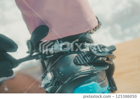 滑雪板 女生 女孩 125386050