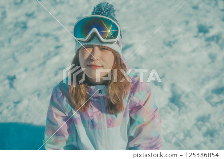 滑雪者 滑雪板 努力獲取 125386054